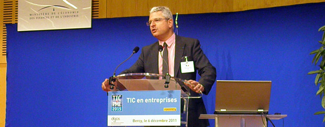 Philippe Peyrard, Président d’EDI-Optique, est intervenu le 6 décembre au Ministère de l'industrie lors de la journée « TIC en Entreprises » pour présenter les résultats exemplaires du projet mené par l'Association depuis 2008.